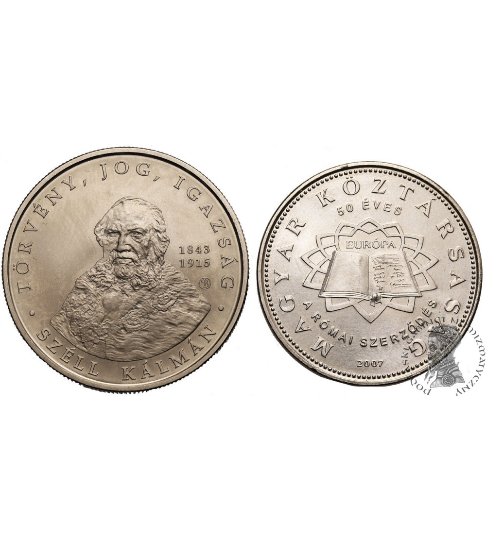 Węgry. Zestaw 50 forintów 2007, 50 lat Traktatów Rzymskich, 2000 forintów 2015, Szell Kalman