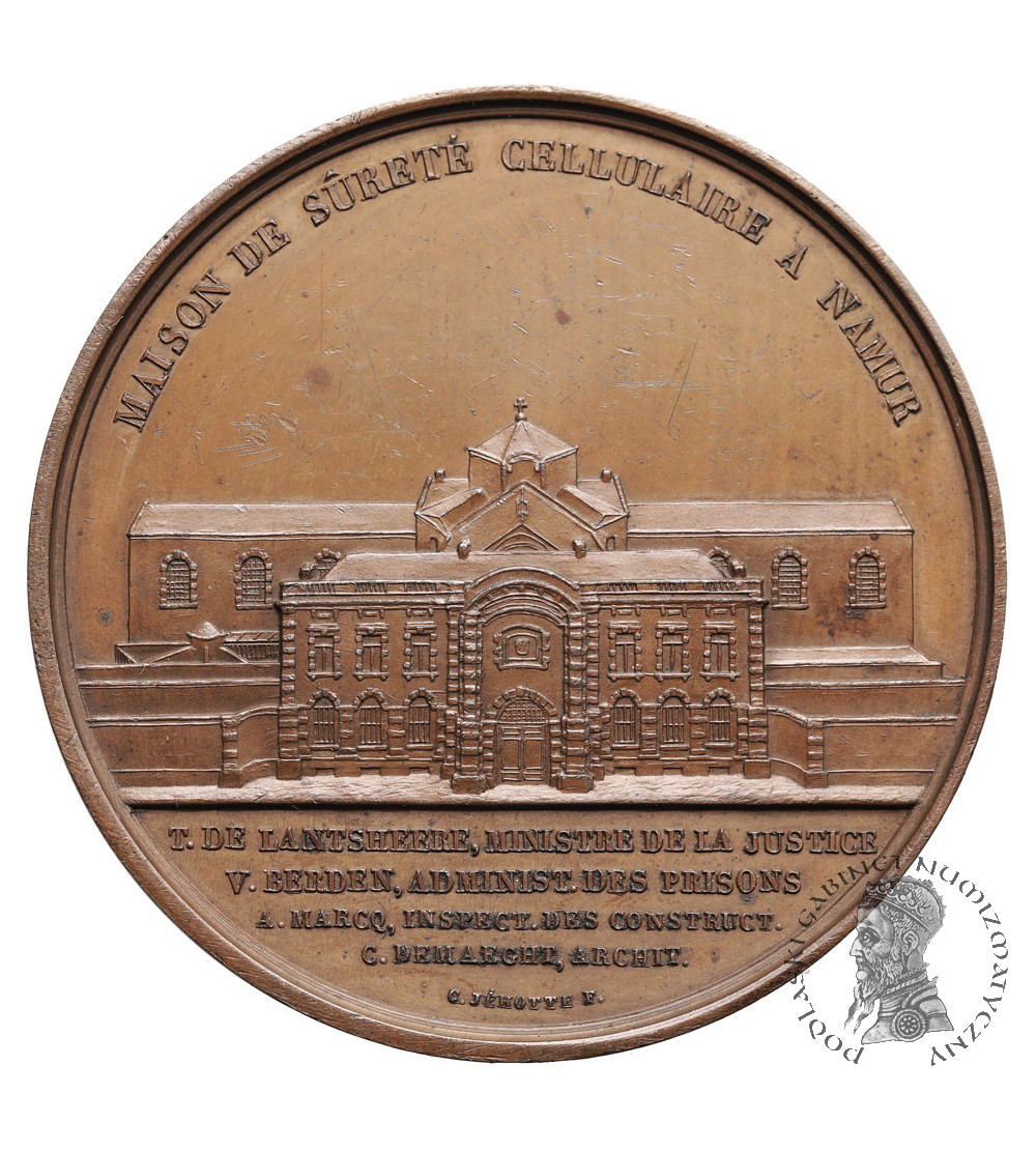 Belgium, Leopold II (1865-1909). Bronze medal 1874-1876 commemorating the opening of the Namur prison