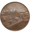 Belgia, Leopold II (1865-1909). Brązowy medal ok. 1908, upamiętniający otwarcie więzienia w Nivelles