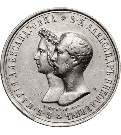 Rosja, Mikołaj I (1825-1855). Ślubny medal (rubel medalowy) 1841, aut. Gube