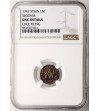 Hiszpania, Ferdynand VI 1746-1759. 1 Maravedi 1747, Segovia - NGC UNC Details