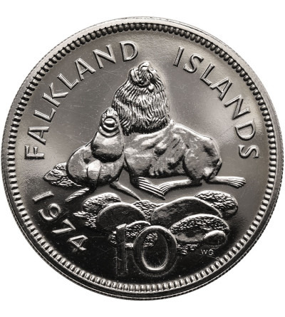 Falklandy. 10 Pensów (Pence) 1974