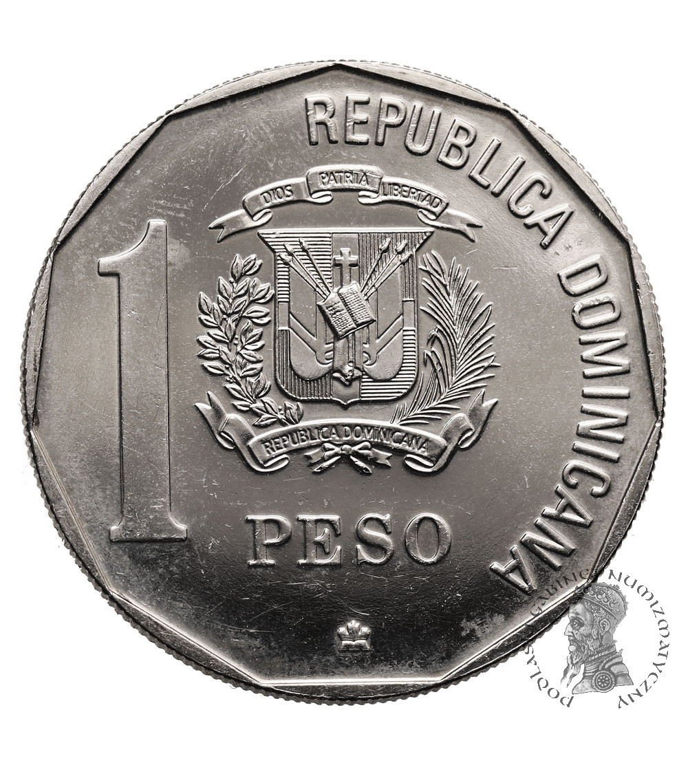 Dominican Republic. 1 Peso 1989, 500th Anniversary - Discovery and Evangelization