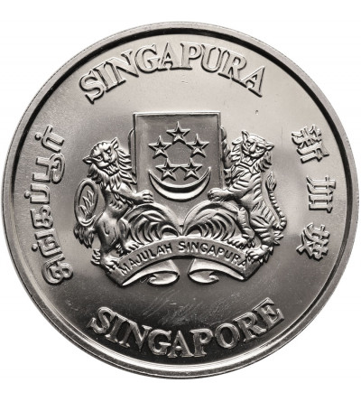 Singapur. 5 dolarów 1988, 100 Lecie Straży Pożarnej Singapuru