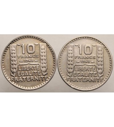 Francja, Czwarta Republika. 2 x 10 franków 1948, Paryż