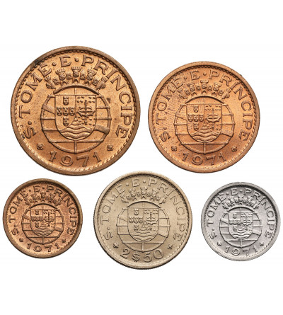 Wyspa Świętego Tomasza i Książęca. Zestaw 10, 20, 50 Centavos, 1, 2,50 Escudos 1971 - 5 sztuk