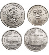 Francuska Polinezja. Zestaw 1, 2, 10, 20 franków 1965-1975, 4 sztuki