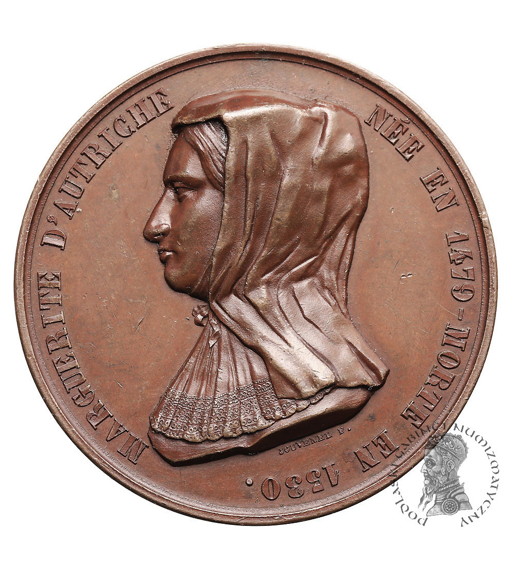 Austria (Holy Roman Empire), Margaret of Austria (1479-1530) Laudation Bronze medal, 1848