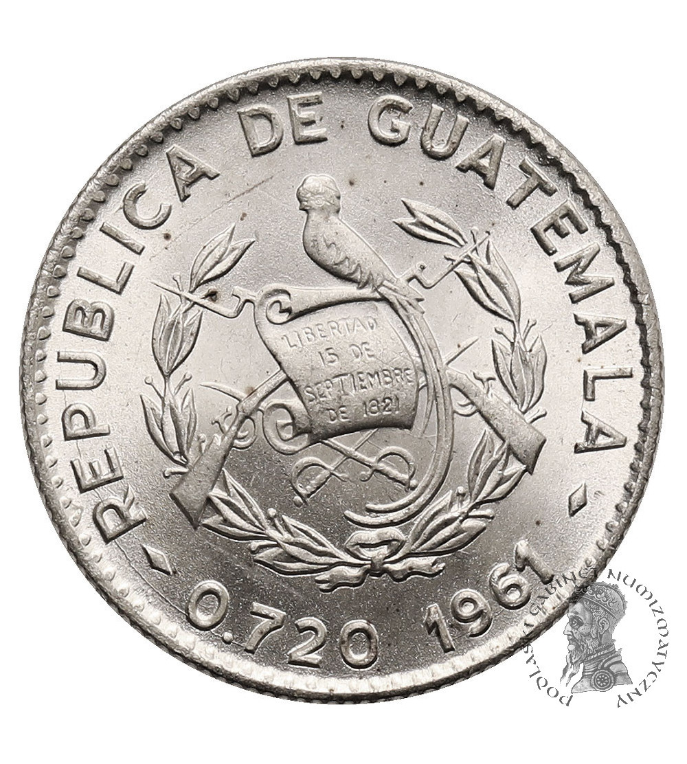 Guatemala, Republic. 5 Centavos 1961