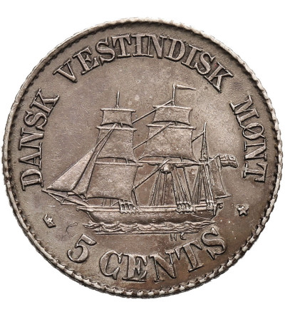 Duńskie Indie Zachodnie. 5 centów 1859 (c), Frederik VII