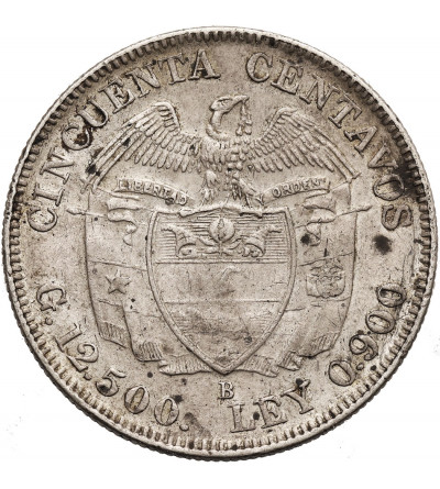 Colombia, Republic. 50 Centavos 1932 B, Simon Bolivar