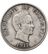 Colombia, Republic. 50 Centavos 1917, Simon Bolivar