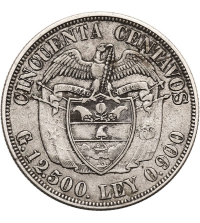 Kolumbia, Republika. 50 Centavos 1917, Simon Bolivar