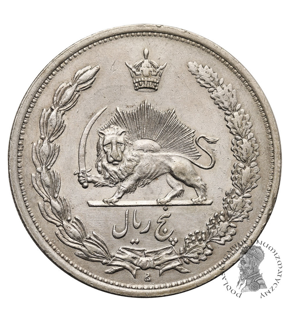 Iran, Reza Shah 1925-1941 AD. 5 Rials SH 1313 / 1934 AD