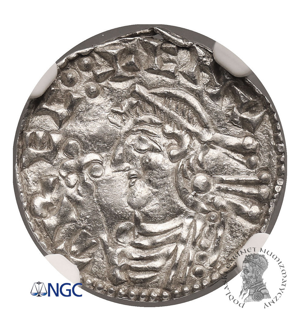 England. Cnut 1016-1035. AR Penny, Short Cross type, ca. 1029-1035/6 AD, London mint / Godric moneyer - NGC MS 61