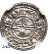 Anglia. Knut 1016-1035 AD. AR Penny (Denar), typu Short cross, ok. 1029-1036, Londyn - NGC UNC Details