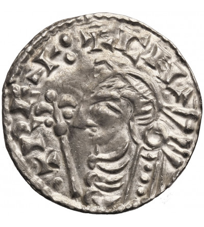 Anglia. Knut 1016-1035 AD. AR Penny (Denar), typu Short cross, ok. 1029-1035 /6, York - NGC AU 58