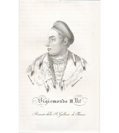 Zygmunt III Waza, Król Polski, portret, staloryt XIX w., Storia della Polonia, Bernard Zaydler