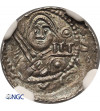Poland, Wladyslaw II (Wladislaw II The Exile) 1138-1146. Denar ND, Krakow mint, Prince and Bishop - NGC MS 65