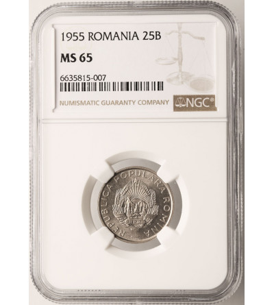 Rumunia, Ludowa Republika. 25 Bani 1955 - NGC MS 65