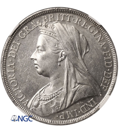 Wielka Brytania, Wiktoria 1837-1901. 1 korona (Crown) 1897 LX - NGC MS 62