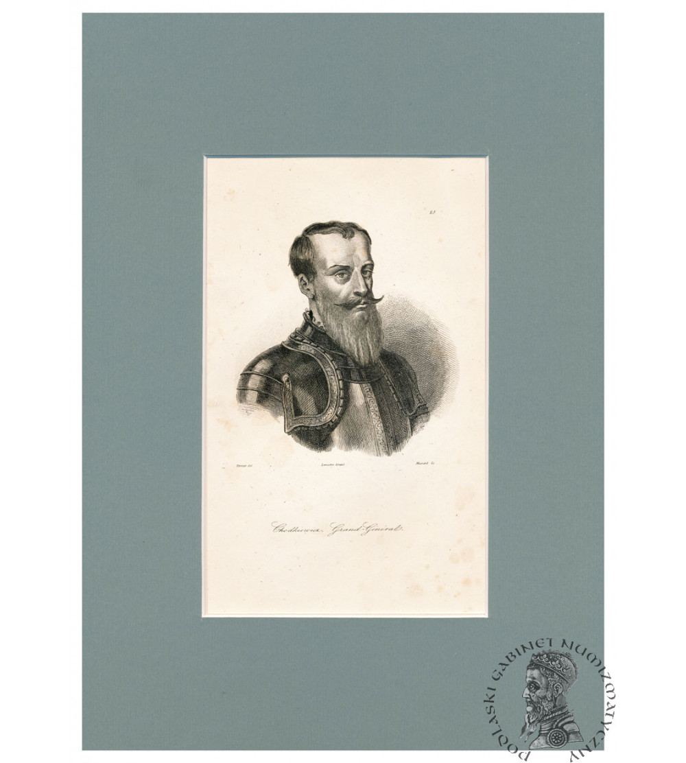 Jan Karol Chodkiewicz, Great Hetman of Lithuania, portrait, steel engraving 19th century