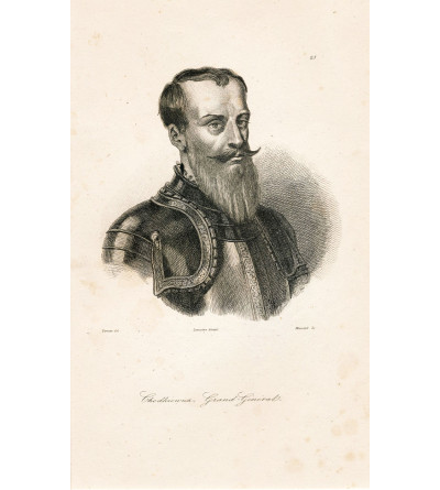 Jan Karol Chodkiewicz, Great Hetman of Lithuania, portrait, steel engraving 19th century
