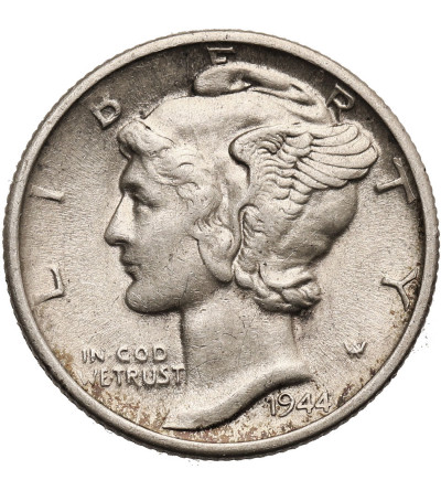USA. 10 Cents ( Mercury Dime ) 1944 S, San Francisco
