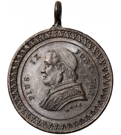 Vatican / Papal State . Medallion commemorating the 50th anniversary of the consecration of Pope Pius IX, 1877