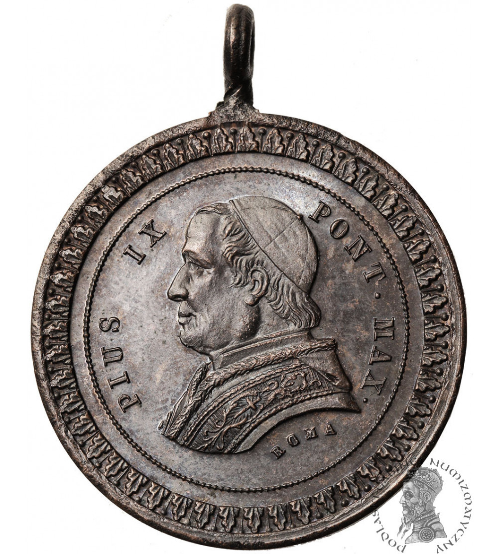 Vatican/Papal State . Medallion commemorating the 50th anniversary of the consecration of Pope Pius IX, 1877