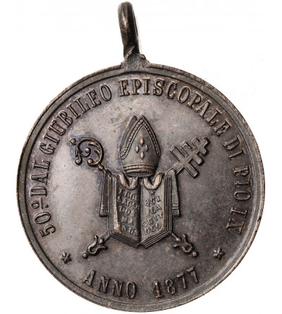 Vatican/Papal State . Medallion commemorating the 50th anniversary of the consecration of Pope Pius IX, 1877