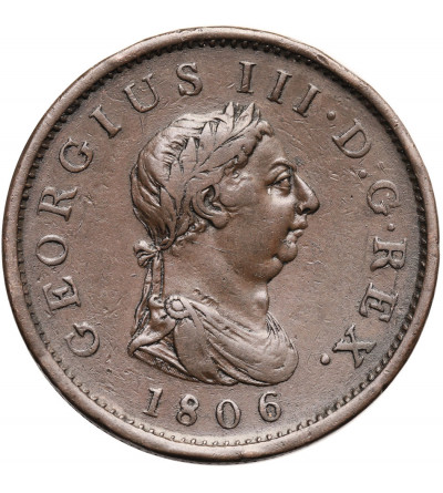 Wielka Brytania, Jerzy III 1760-1820. 1 pens (Penny) 1806, BRITANNIA