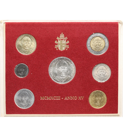 Vatican City, John Paul II 1978-2005. Official Mint Set 1993, AN XV - 7 pcs.