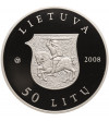 Litwa. 50 litów / litas 2008, 550 rocznica urodzin św. Kazimierza - Proof