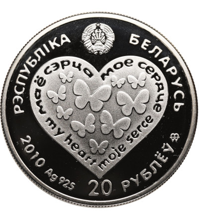 Białoruś. 20 rubli 2010, Moje Serce - Proof