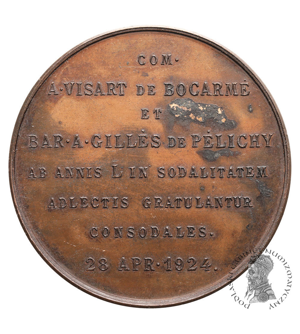 Belgia, Flandria Zachodnia (Brugia). Medal 1924 upamiętniający procesję Świętej Krwi w Brugii