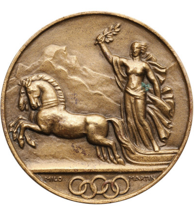 Szwajcaria. Medal uczestnictwa w Zimowych Igrzyskach Olimpijskich St. Moritz, 1928
