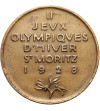 Szwajcaria. Medal uczestnictwa w Zimowych Igrzyskach Olimpijskich St. Moritz, 1928