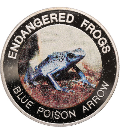 Malawi. 10 Kwacha 2005, Multicolor Blue Poison Arrow frog - Proof