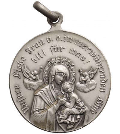 Niemcy, medalik religijny z Matką Boską (Marin hilf.), początek XX wieku