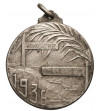Belgia, Flandria Zachodnia. Medalik poświęcony otwarciu drogi krajowej Knocke-Maldegem 1936