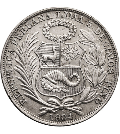Peru. 1 Sol 1934, Libertad
