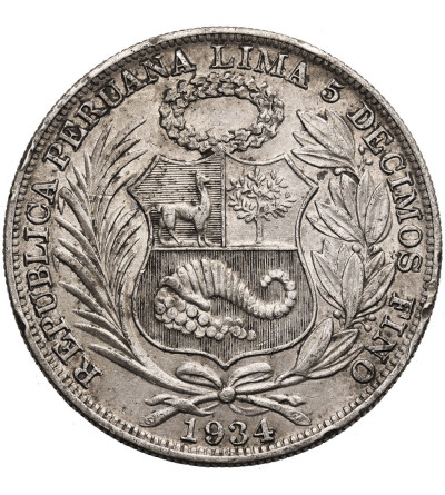 Peru. 1 Sol 1934, Libertad