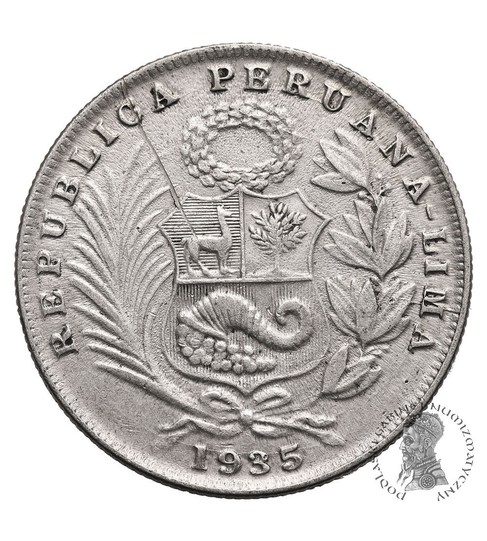 Peru. 1/2 Sol 1935, Lima