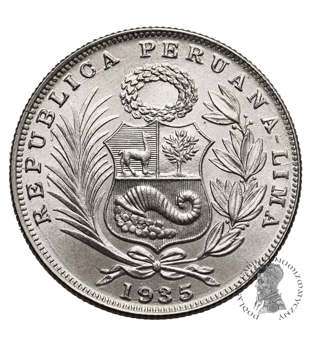 Peru. 1/2 Sol 1935, Lima