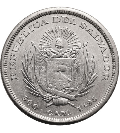 Salwador. 1 Peso 1895 C.A.M, Kolumb