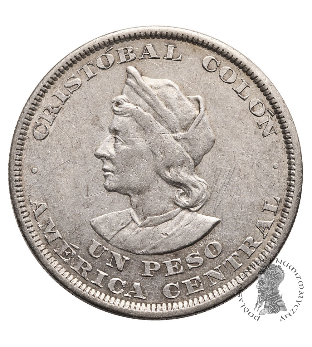 Salwador. 1 Peso 1894 C.A.M, Kolumb