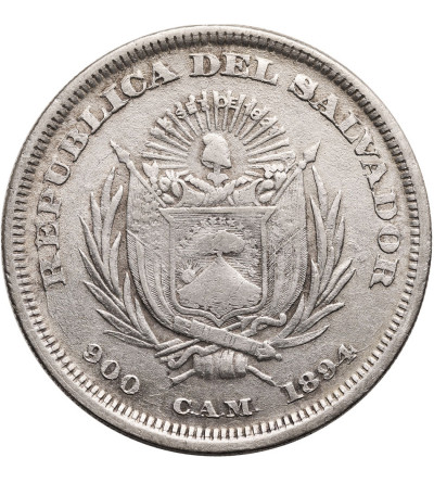 Salwador. 1 Peso 1894 C.A.M, Kolumb