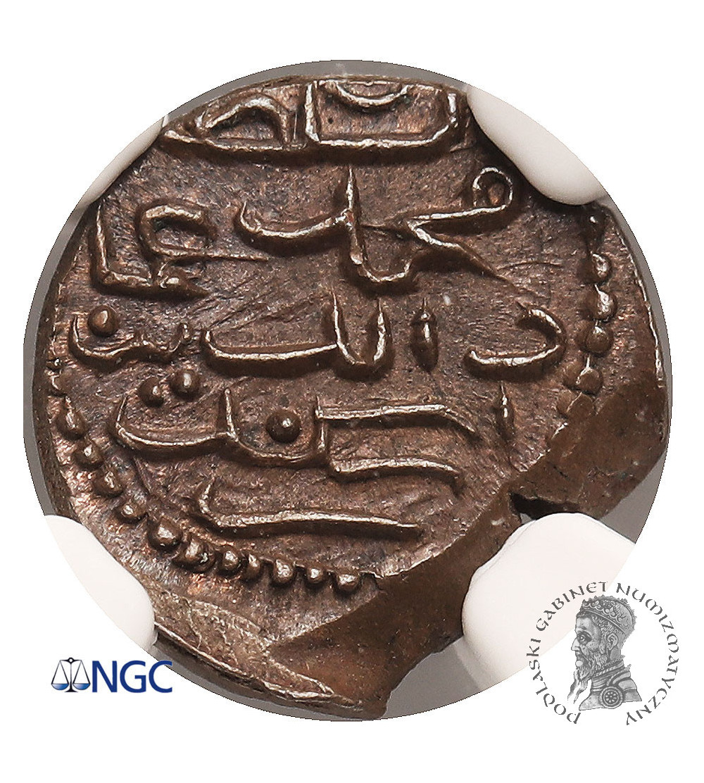 Malediwy. 1/2 Larin (Kuda) AH 1292 / 1875 AD, Muhammad Imad al-Din IV 1835-1882, NGC MS 63 BN
