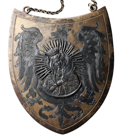 Poland, Republic of Poland 1918-1939. Silver gorget with Our Lady of Ostra Brama (Turmont, Lithuania 1939)